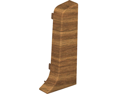 Pièces d'extrémités Prinz pour plinthe goulotte à clipser noyer 50 mm Plinthe en bois avec clips de fixation