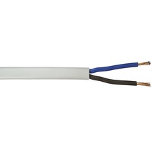 Tuyau flexible H03 VVH2-F 2x0,75 mm² 20 m blanc-thumb-0