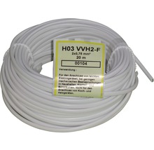 Tuyau flexible H03 VVH2-F 2x0,75 mm² 20 m blanc-thumb-2