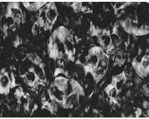 Film d'impression à l'eau camouflage CA-R-030 noir 100 x 100 cm Papier peint noir avec des têtes de mort
