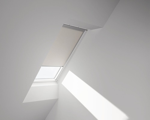 Store occultant VELUX uni beige à commande manuelle cadre aluminium DKL U04 1085S