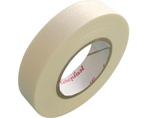 Coroplast Isolier + Gewebeband B15 mm L10 m weiß VDE-geprüft Kreppbandrolle für Malerarbeiten