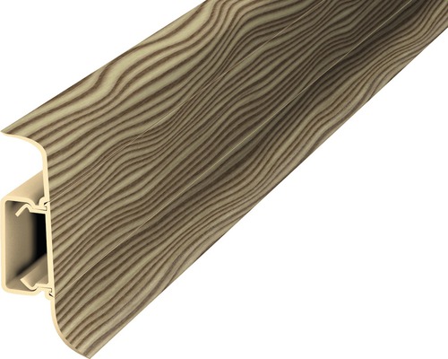 Plinthe à clipser Prinz en PVC épicéa 50 x 2500 mm Plinthe avec structure en bois