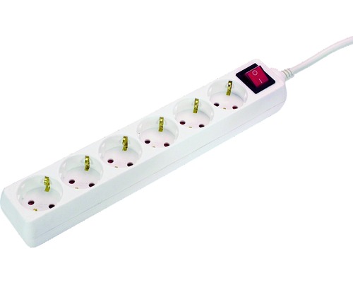 Steckdosenleiste 6-fach Schalter 3G1,5 weiß 5,0 m-0