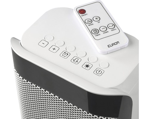 Panneau de commande et télécommande d''un aérotherme