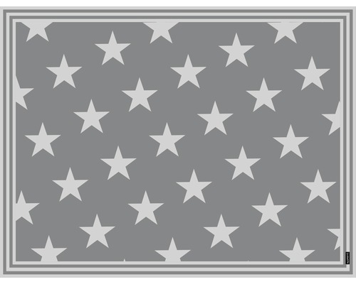 Tapis en vinyle mySPOTTI buddy Mini Star Grey S 85x65 cm vitrostatique