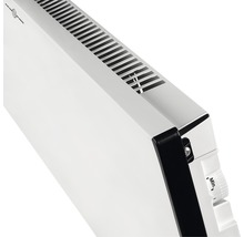 Vue détaillée d''un radiateur blanc avec thermostat