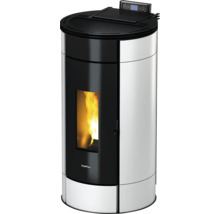 Pôele à granulés FreePoint Globe en acier blanc 10.5 kW