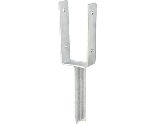 Support de poteaux en U avec ancre en béton 81x200x200mm, galvanisé à chaud, 1 unité Support de poteau à enfoncer en forme de U