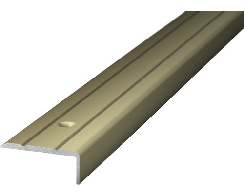 Profilé d'angle aluminium acier inoxydable mat perforé 24,5 x 10 x 1000 mm