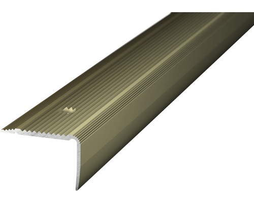 Nez de marche aluminium acier inoxydable mat perforé 30 x 20 x 1000 mm