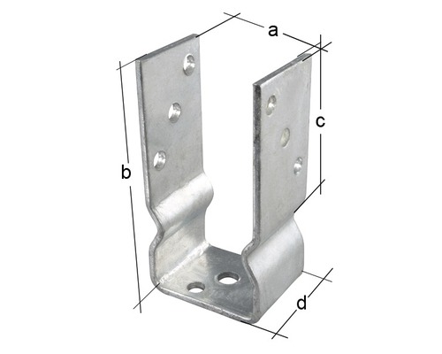 Pfostenträger mit Abmessungen