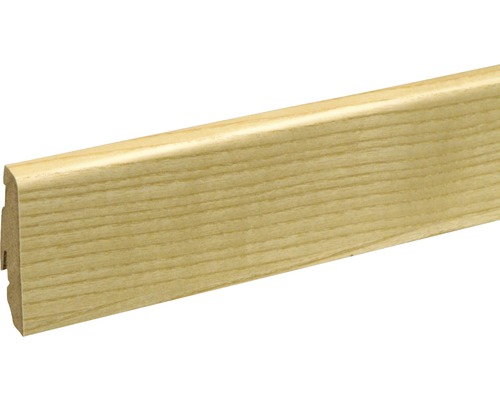 SKANDOR Sockelleiste Esche lack FLES071 SU060L 19 x 58 x 2400 mm Sockelleiste aus Holz