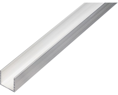 Profilé en U alu naturel 25x25x2 mm, 1 m Profilé en U en aluminium