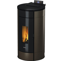 Pôele à granulés FreePoint Globe en acier moka 10.5 kW