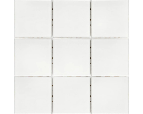 Mosaïque céramique blanc mat 30x30 cm