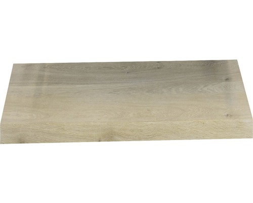 Plan de toilette Top 60x46 cm côté droit flache planche à croûte chêne massif mat sans découpe