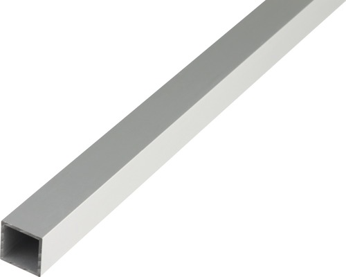 Tube carré alu argent anodisé 40x40x2 mm, 1 m Tube carré en métal