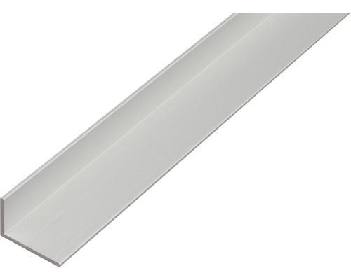 Profilé d'angle alu argent anodisé 60x25x2 mm, 2 m