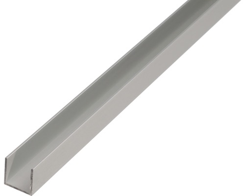 Profilé en U alu argent anodisé 20x8x1 mm, 2 m