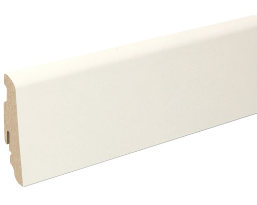 SKANDOR Sockelleiste reinweiß RAL 9010 FOFA655 FU60L 19 x 58 x 2400 mm Sockelleiste aus Holz