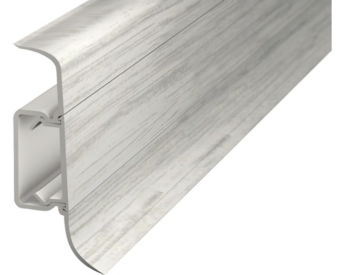 Plinthe de serrage PVC frêne blanc 22.5x50x2500 mm