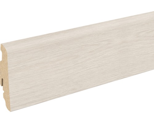 SKANDOR Sockelleiste Eiche Ceruse FOEI325 FU060L 19 x 58 x 2400 mm Sockelleiste aus Holz mit Holzstruktur