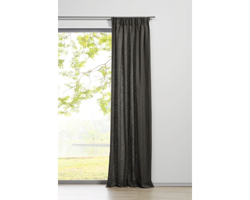 Rideau avec galon fronceur balance taupe 135x245 cm