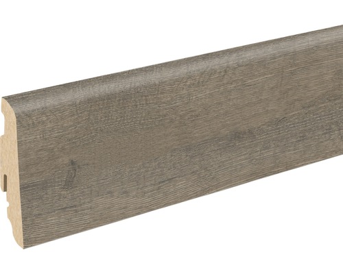 SKANDOR Sockelleiste Dark Blossom Oak 19 x 58 x 2400 mm Sockelleiste aus Holz mit Holzstruktur