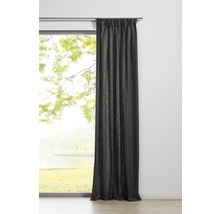 Vue sur un rideau noir devant une fenêtre