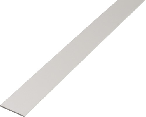 Profilé plat alu argent anodisé 15x2 mm, 2,6 m