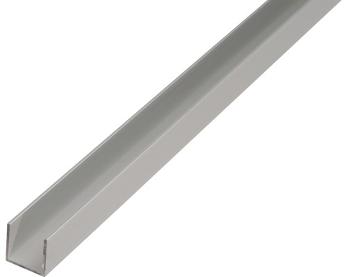Profilé en U alu argent anodisé 20x20x1,5 mm, 2,6 m Profilé en U en métal
