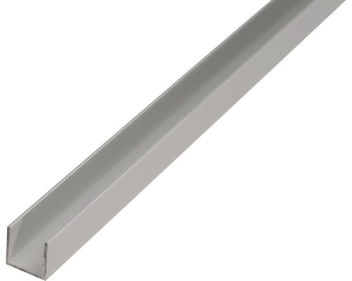 Profilé en U alu argent anodisé 15x10x1,5 mm, 2,6 m Profilé en U métallique