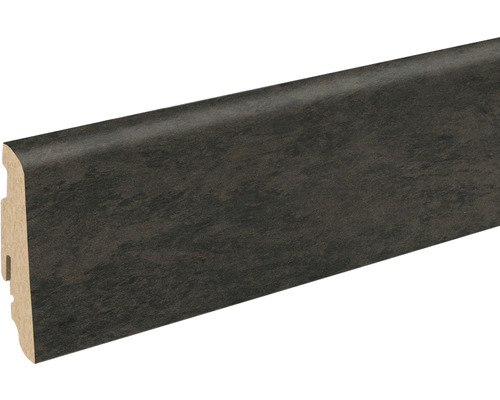 SKANDOR Sockelleiste Raw Steel FOFA219 FU60L 19 x 58 x 2400 mm Fußleiste aus Holz