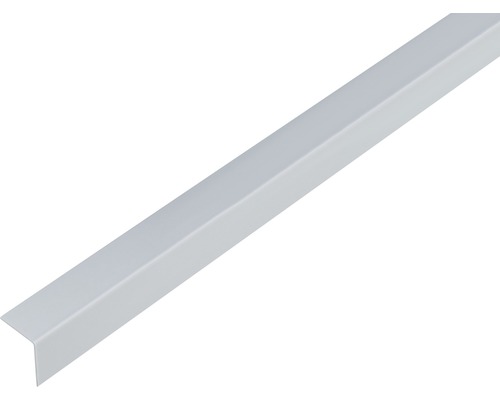 Profilé d'angle PVC gris alu 20x20x1 mm, 1 m