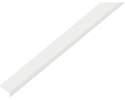 Profilé de finition rond autocollant PVC blanc 19x7x1 mm, 1 m