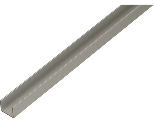 Profilé en U alu argent anodisé 22x15x1,5 mm, 2 m Profilé en U métallique