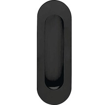 Poignée encastrée ovale acier inoxydable noir Lxlxh 120x40/14 mm