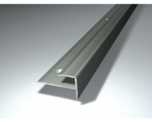 Profil de bord d''escalier en métal avec surface rainurée