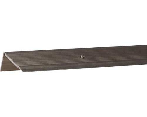Profilé d'escalier alu bronze anodisé 21x21x1,8 mm, 2 m Profilé de transition en métal avec trous de vis
