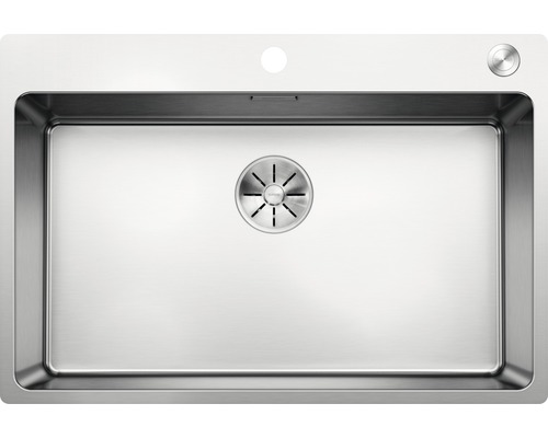 Évier Blanco ANDANO 700-IF/A 740 x 500 mm acier inoxydable brillant satiné 525246 Évier en acier inoxydable avec garniture d''écoulement
