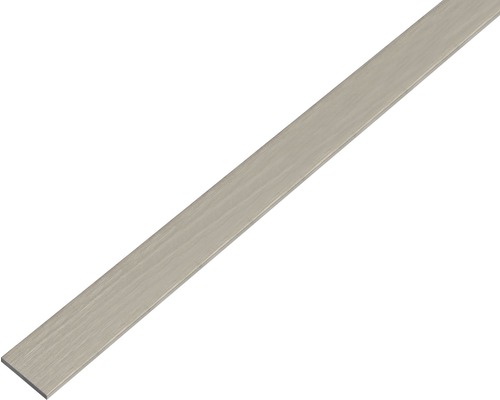 Profilé plat Alu design acier inoxydable foncé, autocollant 25x2 mm, 1 m Plinthe en bois