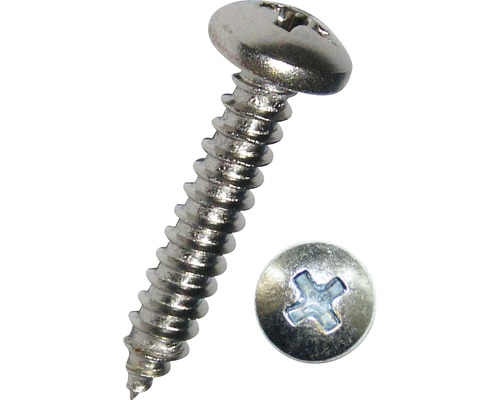 Blechschraube m. Kreuzschlitz DIN 7981 2,9x13 mm Edelstahl A2, 100 Stück