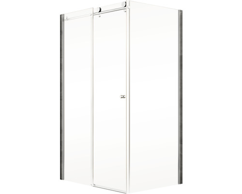 Quadratische Duschkabine mit Schiebetür aus Glas
