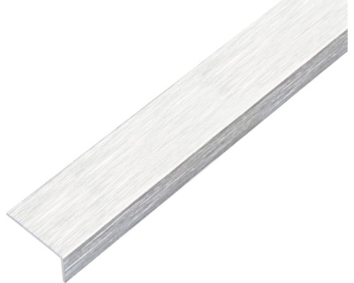 Profilé d'angle Alu design acier inoxydable clair autocollant 30x15x1,5 mm, 2 m