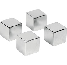 Aimants décoratifs Magic Cube set de 4 argent-thumb-0