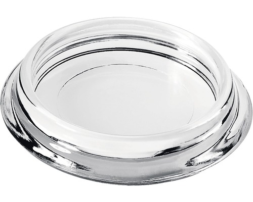 Dessous de pieds de meuble ronds Ø 40 mm transparent 50 pièces Boîte ronde vide en verre