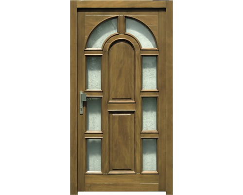 Porte d'entrée épicéa avec finition chêne modèle BB 121 1100x2105 mm tirant gauche Porte d'entrée épicéa avec finition chêne modèle BB 121 1100x2105 mm tirant gauche