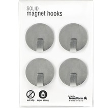 Magnethaken Solid 4er-Set silber Ø 35 mm