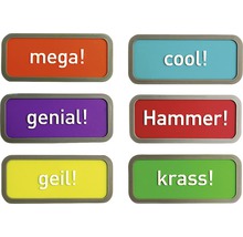 Dekomagnete Cool 6er-Set bunt